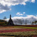 見渡す限りの花畑はついカメラを向けたくなる。岐阜県「牧歌の里」